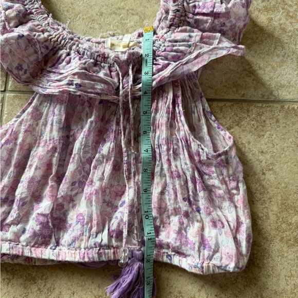 LoveShackFancy Lilac Floral Sheer Top - Picture 5 of 5